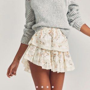 LoveShackFancy Ruffle Mini Skirt - XS